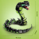 
Huilie compatible with Lego DK7052 mechanical cobra high difficulty assembled building blocks animal model toys boy cross-border mechanical cobra 689 particles - Deke 7052