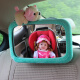 Chuangjingyi chooses the rearview mirror of the car in the car baby reflector for the car safety seat baby observation mirror HD black mirror + green gray dog