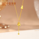 Zhongxin Jewelry 18k gold gourd necklace sparkling crushed ice tassel pendant blessing color gold necklace k gold jewelry blessing style