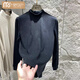 Modal counter skin-friendly and comfortable mid-collar double-sided velvet bottoming shirt for men in winter, warm inner layer with velvet slimming elastic top, apricot color XL 140-155Jin Jin equals 0.5kg