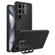 Neilkin suitable for Samsung S25 Ultra mobile phone case Kevlar magnetic full-pack lens protection bracket shell aramid fiber anti-fall simple thin and high-end protective cover for men extremely black fiber