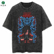 Eudidi Harajuku Street Clothing Lave Naruto Anime Camiseta Naruto Cotton Men Summer Manga corta Retro