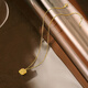 
Zhou Sai Fu's flashing sugar cube 5G craft gold necklace brushed pendant birthday gift price A0613172 about 4.12g