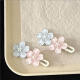 Jelly hairpin super fairy fine glitter pink flowers sweet temperament bangs side wavy clip hairpin headdress for women double-pair jelly cherry blossom 1 package
