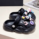 Huota (Huota) Kulomi Girls 'Cave Shoes Summer 2025 New Children's Anti-Slip Baby Boot Boot Sandalias Fashion Fashion White [Vertical] 34
