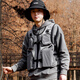 Summer 2025 new outdoor multi-pocket vest for fishing, mountaineering and cycling, four-season multi-functional men's and women's work vest, gray, one size fits all