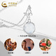 CHINA GOLD Butterfly Necklace Women's Silver Butterfly Moonstone Pendant Collarbone Valentine's Day Birthday Gift for Girlfriend and Wife Pure Silver 999 Butterfly Necklace Brand Gift Box