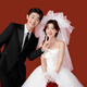 Le style de mariage de la mariée de Bian Qixin, la coiffure, les accessoires de cheveux, la robe de mariée, le certificat de mariage, les accessoires de proposition, la photo de studio photo, la photo de voyage, le fil de style fil gonflé, environ 80 cm (avec peigne à cheveux en métal)