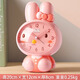 Qutong children and girls alarm clock 2026 new smart primary school student learning special wake-up artifact music alarm mute cute cartoon clock cherry blossom pink-sitting rabbit-high appearance