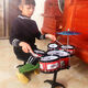 
Mi Lan MIELANAT2025 new high-quality drum set children's drum toys beginners' percussion instrument large simulated jazz small three drums + chair