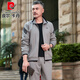 Pierre Cardin (Pierre Cardin) mittleren und älteren Sportanzugsanzug 2025 Frühlings- und Herbst-New-Style-Dad-Anzug Drei-teiliger Männer-Gelegenheits-Sportanzug Vater Y9905 Dunkelgrau [Frühlings- und Herbst-Zweiteiler] Jacke + [geeignet für Gewicht 120-140jin [Jin gleich etwa 0,5 kg]] xll XLL XLLE.