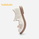 Balabala children's shoes children's princess shoes girls sandals summer new British style small leather shoes off-white off-white 10301 26