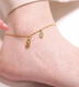 Yage Lucky Gold Gourd Anklet for Women 18K Gold Internet Celebrity Ins High-Quality Temperament Simple Versatile Light Luxury Design Foot Accessories Trendy Gold
