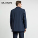 Lucadilong [шерсть + шелковидный шелк] Spring Cool Light Luxury Wool Jacket High Elastic Неиронная деловая куртка Royal Blue M (48)