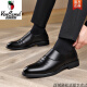 Western Region Camel Lederschuhe Herren Frühlingsleder Herren-Gelegenheitsbetriebe schwarze schwarze Ein-Pin-ein-Pin-ein-ein-ein-ein-ein-ein-Eins-Cowhide-Young mit hohen Unterhaltungsschuhen CZ 6189 Four Seasons Black-Camel Official Brand 38