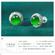 Oriental Jade S925 Silver Full Inlaid Imperial Green Plain A Grade Jade Earrings Birthday Gift for Women