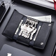 SATHI Key Sac Men de coupon en cuir authentique Sac de carte multifonction en cuir Sac Simple en cuir 2024 Nouveau sac clé [SF Express] Black - Boîte-cadeau exquise