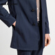 Lucadilong [шерсть + шелковидный шелк] Spring Cool Light Luxury Wool Jacket High Elastic Неиронная деловая куртка Royal Blue M (48)