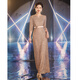
Little Han Deer Wedding Mom Wedding High-end Dress Champagne Color Sequins Night Female Mom Noble Young Happy Mother-in-law Wedding Clothes 20 MSX672 Champagne Color A rose on the waist M