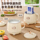 JIEXG health pot, hot milk cup, health cup, tea scented tea, white fungus, silent hot milk artifact, kettle, office water cup, hot milk cup, 0.5L pearl white (spoon included)