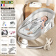 Trimigo baby rocking chair 0-1 year old baby rocking chair baby coaxing tool electric soothing chair newborn full moon gift sleep baby supplies cradle rocking bed luminous gray