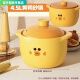 
An Junsheng Internet celebrity little yellow duck casserole soup heat-resistant household high temperature dry-fired and non-cracking ceramic pot soup ceramic pot casserole (single) 1047ml round cover (upgraded thickened spodumene ceramic)