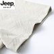 JEEP SPIRIT吉普高档7A中年男士夏季圆领短袖t恤冰爽透气爸爸夏装体恤衫 S686哈青 M