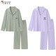 
Woodpecker Couple Pajamas 2025 New Spring and Autumn Long Sleeve Thin Casual Outdoor Outdoor Men's and Women's Home Clothing Set TJ 16803 Men 3XL
