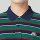 
Nike (NIKE) short-sleeved men's clothing, new summer outdoor fitness sportswear, POLO shirt, striped versatile lapel casual T-shirt, FN3897-410 XL