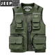 JEEP SPIRIT vest men's autumn and winter retro workwear vest vest outdoor fishing plus velvet sleeveless jacket for men 693 light gray L