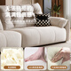Gujia Home Fabric Sofa Direct Living Room 2024 New Cat Claw Cloth Anti-Scratch Small Apartment Minimalist Modern Cream Style 2603 Ivory Color丨2.2m丨[Sponge + Latex + Space Cotton] Russian Solid Wood Frame