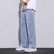 
Woodpecker casual pants for men 2025 summer new trend versatile wide-leg straight-leg pants for men loose and breathable casual pants for men 1048 dark gray XL recommended 120-150Jin [Jin equals 0.5 kg]