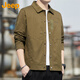 Jeep (JEEP) Jacket Men's Jacket Spring and Autumn New Casual Workwear Men's Lapel Loose Men's Top Military Green XL