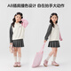 左西女童卫衣春秋款2025新款儿童爱心Polo衫女孩粉色上衣春 白色 150