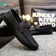 
CARTELO Summer Men's Shoes Loafers Men's 2025 Korean Style Men's Casual Leather Shoes Soft Sole Social Young Men's Youth Shoes D826 Black 42