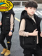 Little Yellow Duck Boys Cotton Vest Spring and Autumn 2025 New Autumn and Winter Medium and Large Children Boys Style Down Vest Black H026 Vest 120 120cm120cm