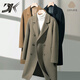 DK Light Luxury Men's Clothing 100% Pure Wool Wool Lool Coat Beat Being Breakbreaker Outumn and Winter New Business Mizhi Green M