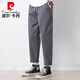 
Pierre cardin casual pants men's spring and autumn thin loose 2025 summer nine-point men's pants sweatpants straight pants men's FR9904 khaki gray [ice silk] thin S