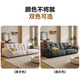 Gujia Home Fabric Sofa Direct Living Room 2024 New Cat Claw Cloth Anti-Scratch Small Apartment Minimalist Modern Cream Style 2603 Ivory Color丨2.2m丨[Sponge + Latex + Space Cotton] Russian Solid Wood Frame