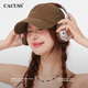 CACUSS hat women's baseball cap fashion simple casual letter embroidered peaked cap showing face small four seasons men's big head coffee