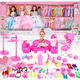 Aozhijia dress up doll set big gift box 3D eye princess doll children's house toys girl birthday gift