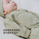 Babylove newborn jumpsuit spring and autumn newborn baby romper jacquard cotton infant home pajamas milk white 52cm