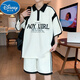 Disney (Disney) Teenager kurzärmeliges T-Shirt 12-15-jährige Jungenkleidung 13 Junior High School-Schüler Polo-Shirt 14 Kindersommeranzug 6629 Weiß (kurzärmelig + Shorts) Qualitätssicherung 170 m 90-110jin [Jin gleich 0,5 kg]
