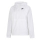 Nike Women's Jacket 2025 Sommer Neue Sport- und Freizeit-Windbreaker-Kapuzen-Modetrendy Trendy Top gewebte Jacke DM6180-100/Weiß/Show Foto Rückerstattung 10 m (160/84a)