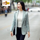 Chujing 2025 new blazer women's spring and autumn new Korean style casual fashion temperament small suit top British style brown 2XL