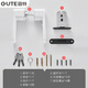 GUTE Door Lock Indoor Bedroom Room Wooden Door Handle Minimalist Ecological Modern Simple Magnetic Lock 9708 Space Gray [Magnetic] Universal in left and right directions