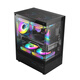 SUMTAX Xuanwu MINI gaming computer desktop main box vertical air duct air cooling/M-ATX motherboard/240 water cooling/270 sea view room/4090 graphics card new model-Xuanwu MINI-black USB2.0 acrylic side view