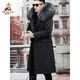 Scarecrow (MEXICAN) parka men's detachable winter coat, imitation fox fur lining, imitation fur mid-length mink fur integrated red shell, brown lining (long style) XL 175 recommended 115-135 Jin Jin equals 0.5 kg