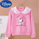 Disney Brand Children's Clothing for Girls and Children's Fashionable Spring 2025 Sweinshirt Swintershirt Spring y Autumn Pure Algody Army Navy Navy Top [Pure Cotton] Collar azul marino-White-S795 140 cm Recomendado 52-62Jin [Jin equivale a 0.5 kg]