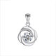 Fat Donglai same style platinum pendant without chain PT950pt950 women's diamond 18 versatile without chain single model 1 without chain